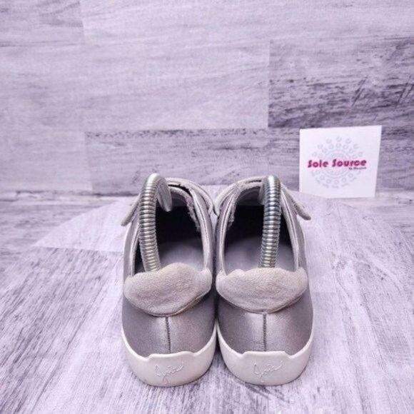 Joie Diata Low Top Satin Sneaker Gray Silver sz 36.5 Women's sz 6.5 NEW - Picture 4 of 10